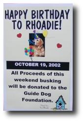 [ the poster announcing roadie's birthday ]